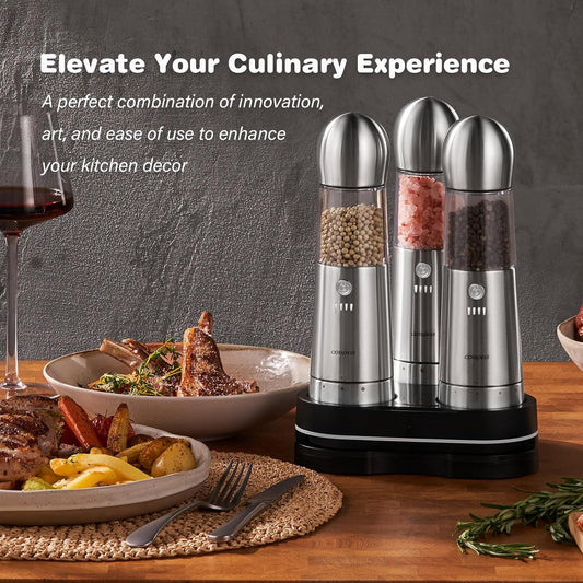 Elevate Your Culinary Experience with CosPro Electric Salt and Pepper Grinder Set