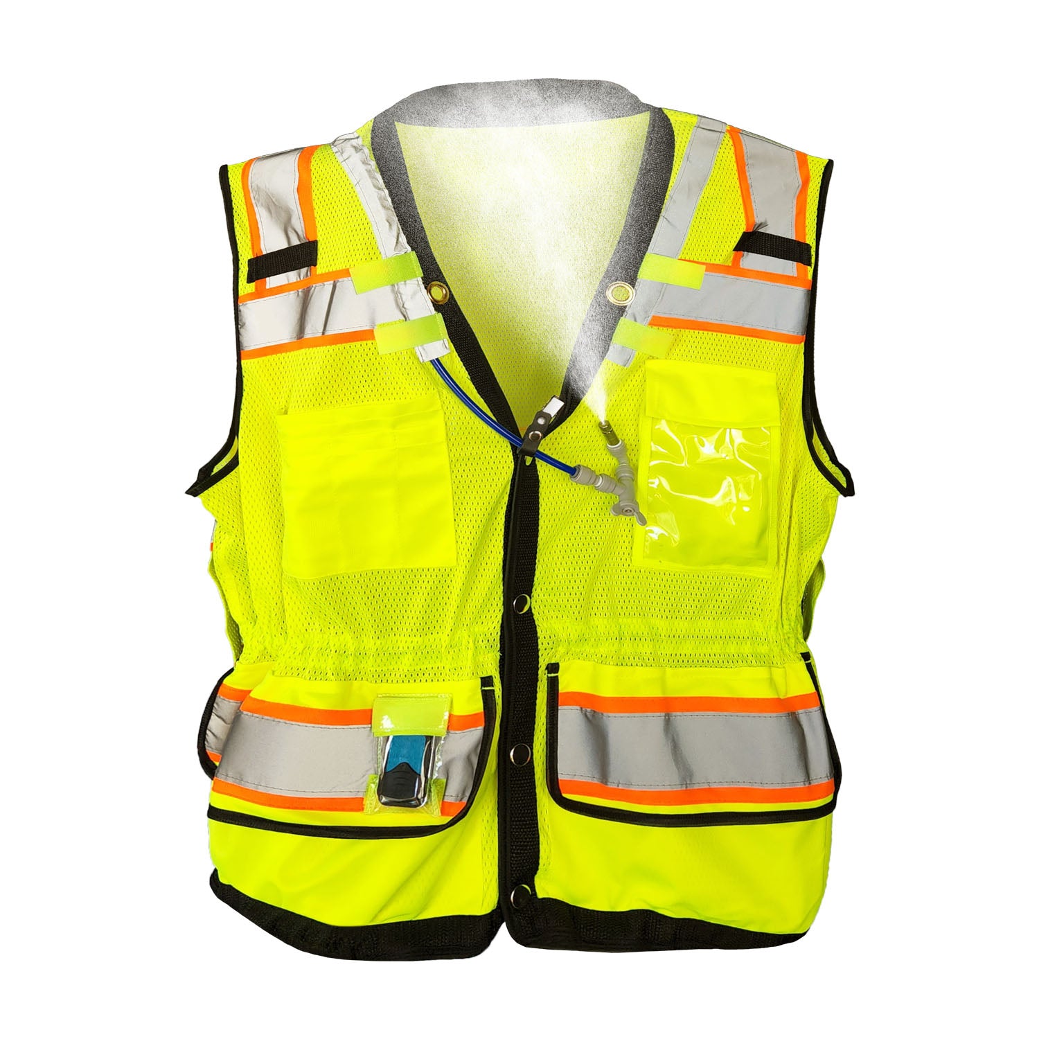 ExtremeMIST Class 2 High Visibility Misting Vest on Q3Box.com - safety vest, cooling vest, high vis vest jacket, cooling jacket, high visibility vest