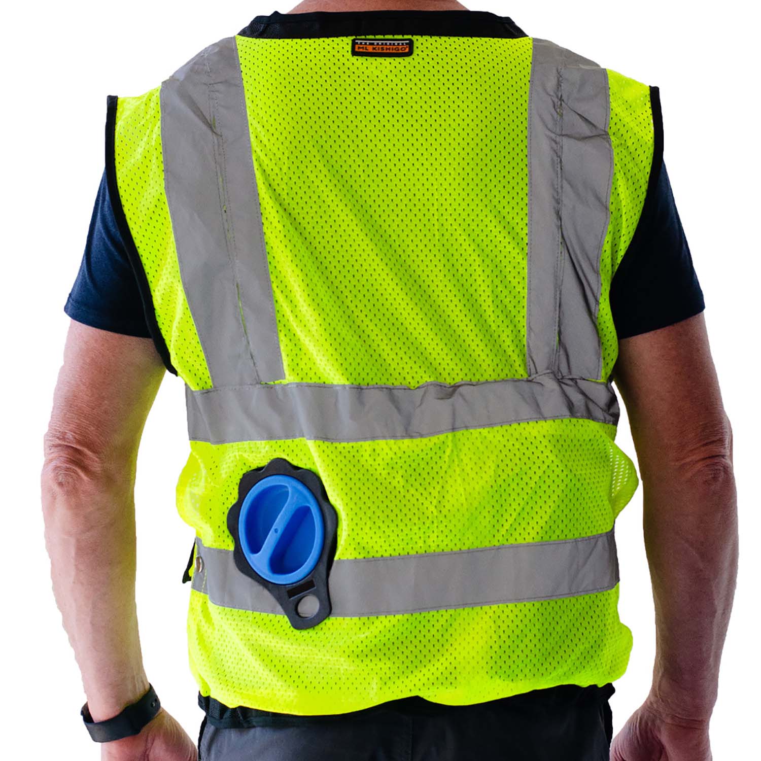 ExtremeMIST Class 2 High Visibility Misting Vest on Q3Box.com - safety vest, cooling vest, high vis vest jacket, cooling jacket, high visibility vest